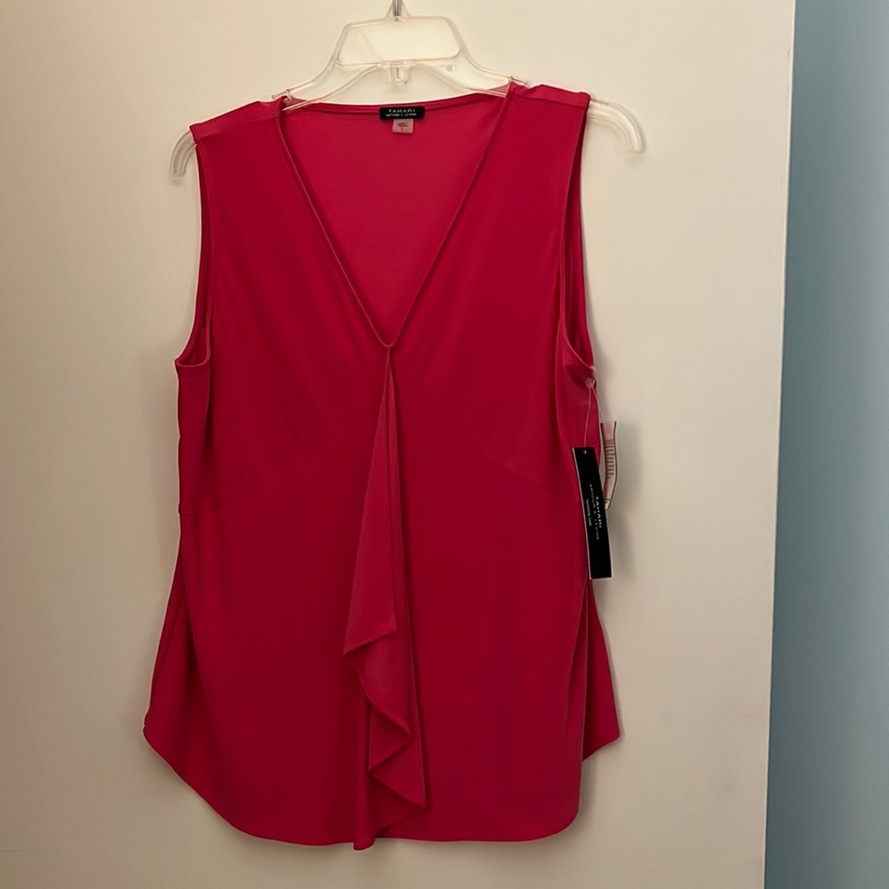 Sleeveless Hot Pink Tahari Top